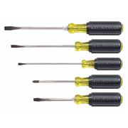 Klein Tools General Purpose Screwdriver Set, Slotted and Phillips Tip, Ergonomic Grip, 5-Piece 85075