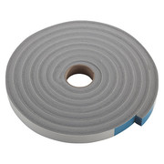 Zoro Select Foam Seal, 10ft, Gray, PVC Closed Cell Foam 2RRE6