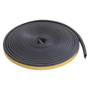 Zoro Select Gasketing, 20 ft., Black, Silicone 2RRR6