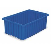 Akro-Mils Divider Box, Blue, Industrial Grade Polymer, 22 3/8 in L, 17 3/8 in W, 8 in H 33228BLUE