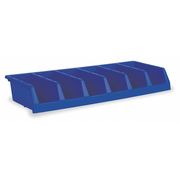 Akro-Mils Shelf Bin, Plastic, 33 in W, 5 in H, Blue, 33 in L 30312BLUE