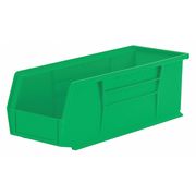 Akro-Mils 50 lb Hang & Stack Storage Bin, Plastic, 5 1/2 in W, 5 in H, Green, 14 3/4 in L 30234GREEN