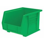 Akro-Mils 50 lb Hang & Stack Storage Bin, Plastic, 8 1/4 in W, 7 in H, Green, 10 3/4 in L 30239GREEN