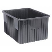 Quantum Storage Systems Divider Box, Black, Polypropylene, 22 1/2 in L, 17 1/2 in W, 12 in H, 2.14 cu ft Volume Capacity DG93120CO