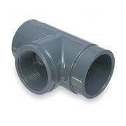 Zoro Select PVC Tee, Socket x Socket x FNPT, 2 in Pipe Size 802-020