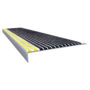 Wooster Products Stair Tread, Blk/Ylw, 36in W, Extruded Alum 500BY3
