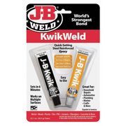 J-B Weld Ready to Mix Epoxy Adhesive, Two 1 fl oz Tubes, Dark Gray, KwikWeld 8276