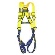 3M Dbi-Sala Delta Full Body Harness, Vest Style, Polyester, Yellow, Universal Size 1102000