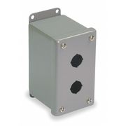 Wiegmann Pushbutton Enclosure, 30mm, 2 Holes, Steel PBXD2