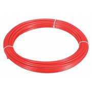 Zoro Select Tubing, 1/4" OD, Nylon, Red, 50 Ft 2VDU3