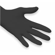 Ansell Microflex Onyx Exam Gloves with Textured Fingertips, Nitrile, Powder-Free, XL, Black, 100 Pack N644