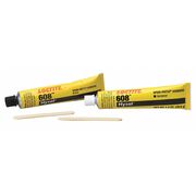 Loctite Epoxy Adhesive, 608 Series, Clear, Tube, 1:01 Mix Ratio, 15 min Functional Cure 398456