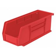 Akro-Mils 10 lb Hang & Stack Storage Bin, Plastic, 4 1/8 in W, 3 in H, Red, 7 3/8 in L 30220RED