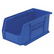 Akro-Mils 30 lb Hang & Stack Storage Bin, Plastic, 5 1/2 in W, 5 in H, Blue, 10 7/8 in L 30230BLUE