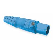 Hubbell Connector, Double Set Screw, Blu, Male HBL400MBL