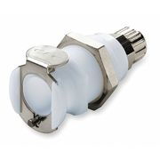 Colder Panel Mount Coupler, Acetal, Shut-Off, PTF PMCD1204