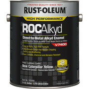 Rust-Oleum Interior/Exterior Paint, High Gloss, Oil Base, Yellow (New Caterpillar), 1 gal 245489