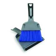 Tough Guy Dust Pan w/Brush, Black, Polypropylene 2ZPC5