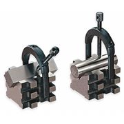 Starrett V-Blocks, Matched Pair w/Clamps, 2 In 568C