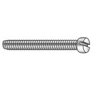 ZORO SELECT #5-40 x 3/4 in Slotted Fillister Machine Screw, Plain Stainless Steel, 100 PK U51341.012.0075