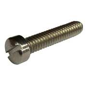 ZORO SELECT #10-32 x 3/4 in Slotted Fillister Machine Screw, Plain 18-8 Stainless Steel, 100 PK 2CB38