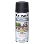 Rust-Oleum Textured Spray Paint, Black, Textured, 12 oz 7220830