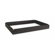 Zoro Select Flat File Cabinet Base, Closed Base, Black 2CLD2