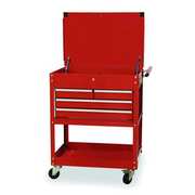 Westward WESTWARD Tool Utility Cart, 4-Drawers, Gloss Red, Keyed, 30" W x 20" D x 38" H 2CZY5