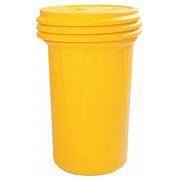 Eagle Mfg Open Head Overpack Drum, Polyethylene, 55 gal, Unlined, Yellow 1657