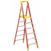 Werner 9 ft Fiberglass Podium Stepladder, 300 lb Capacity PD6206