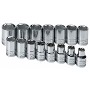 Sk Professional Tools 1/2" Drive Socket Set Metric 15 Pieces 10 mm to 24 mm , Chrome 1955