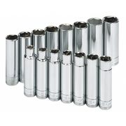 Sk Professional Tools 1/2" Drive Socket Set Metric 15 Pieces 10 mm to 24 mm , Chrome 1945