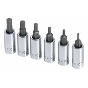 Sk Professional Tools 1/4" Drive Socket Set, Metric, 6 pcs 19732