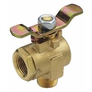 Zoro Select 1/2" FNPT x MNPT Brass Ball Valve Angle XV590P-8