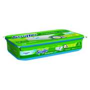 Swiffer 10 in L Swiffer Wet Cloths, Green/White, Synthetic, PK12 35154