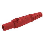 Hubbell Single Pole Connector, Female, Red HBL15FBR