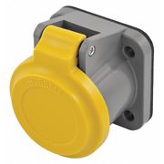 Hubbell Single Pole Connector, Non-Met Cover, Yllw HBLNCY