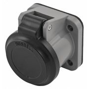 Hubbell Single Pole Connector, Non-Met Cover, Blck HBLNCBK