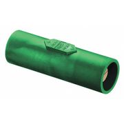 Hubbell Double Connector, 600VAC/250VDC, Green HBLDMGN