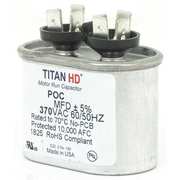 Titan Hd Motor Run Capacitor, 5 MFD, 370V, Oval POC5A