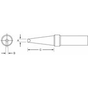 Weller Soldering Tip, Flat, 1.6mm ETAA