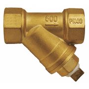 Zoro Select 1-1/4", FNPT x FNPT, Forged Brass, Y Strainer, 600 psi G-YSFB-125