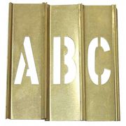 Zoro Select Stencil Letters Kit 2 in, Brass, 33PCS 20Y506