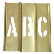 Zoro Select Stencil Set, Letters, Punctuation, Brass, 20Y510 20Y510