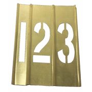 Zoro Select Number Stencils, Brass, 15PCS 20Y511