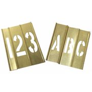 Zoro Select Stencil Kit 46 Piece 4 in Brass 20Y522