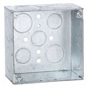 Raco Electrical Box, 30.3 cu in, Square Box, Steel, Square 233