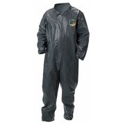 Lakeland Collared Chemical Resistant Coveralls, Gray, Pyrolon CRFR, Zipper LS51110-3X