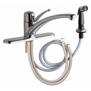 Chicago Faucet Manual 8" Mount, 1 Hole Single Lever Hot And Cold Water, Chrome plated 2301-8ABCP