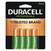 Duracell Precharged Recharg. Battery, AA, NiMh, PK4 DX1500R4